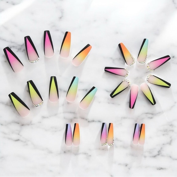 Ombre Press On Nails - Picture 2 of 2